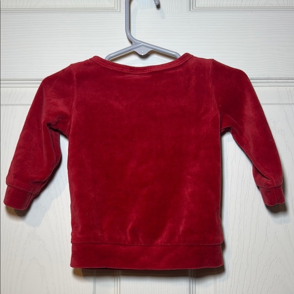 First Impressions Baby Long Sleeve Velvet Red Shirt with Ruffles Size 3-6 Months - Picture 4 of 6